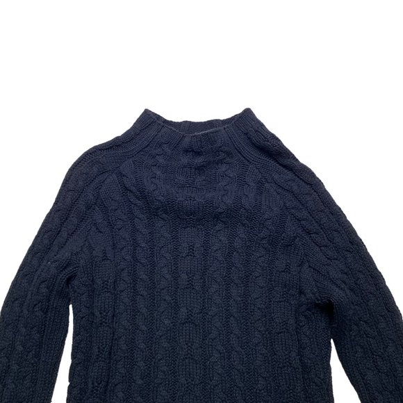 Old Navy Cable Knit Sweater Womens Size Large Black Pullover Stretch - Picture 2 of 7